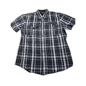 Harley-Davidson Motorcycles Snap Button Shirt Mens L Large‎ Plaid